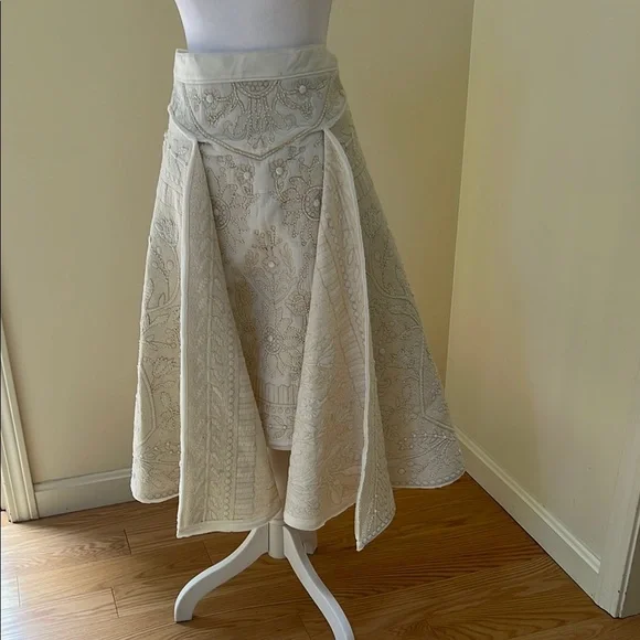 New! Zara Atelier limited edition medium beaded cape skirt. - Picture 3 of 16